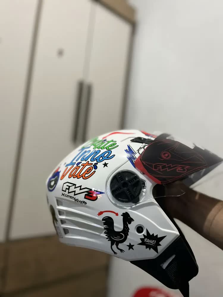 foto de Capacete Moto Aberto X Open Classic Premium Cor Preto Brilhante 60