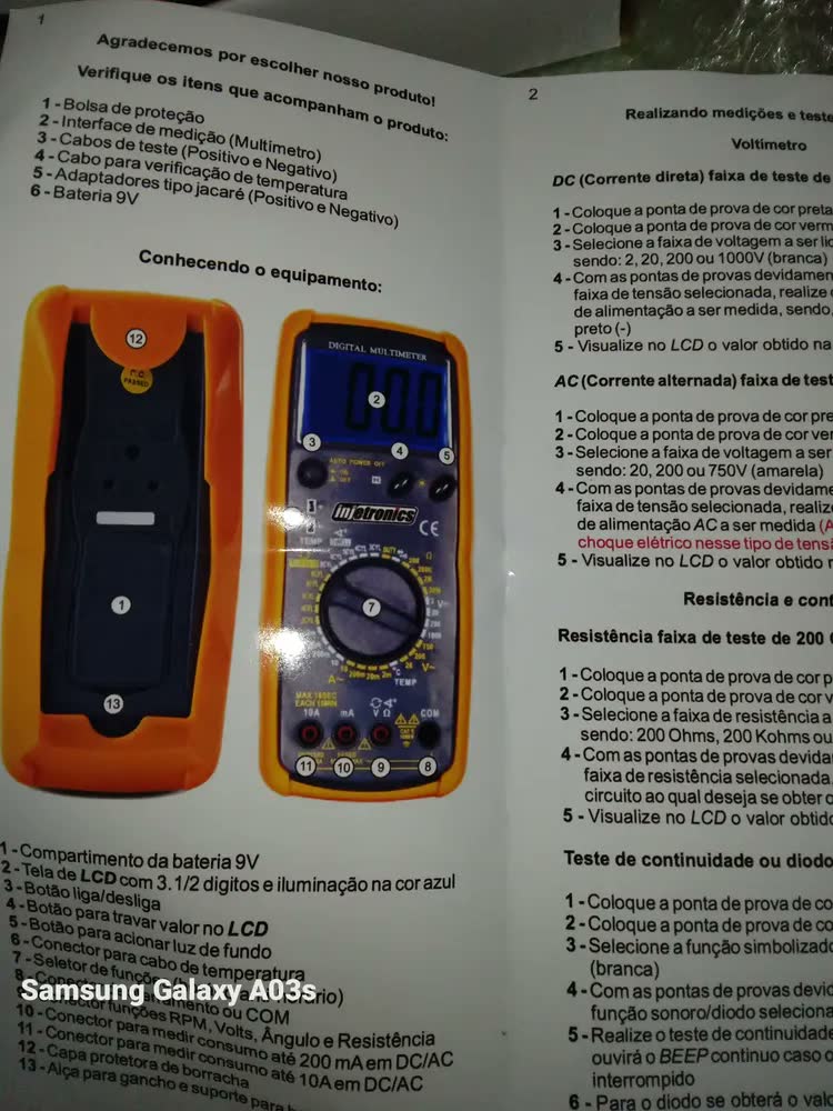 foto de Multimetro Digital Automotivo Injetronics Inj-006