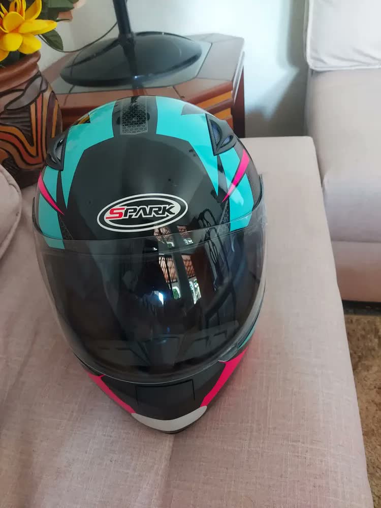 foto de Capacete Moto Ebf New Spark Black Edition Fechado Fosco +