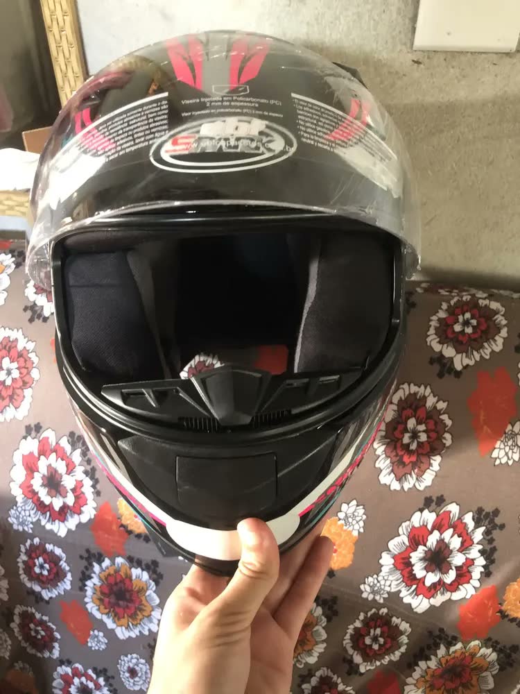 foto de Capacete Integral EBF New Spark Dragon Esportivo Rosa com Narigueira (56 cm)