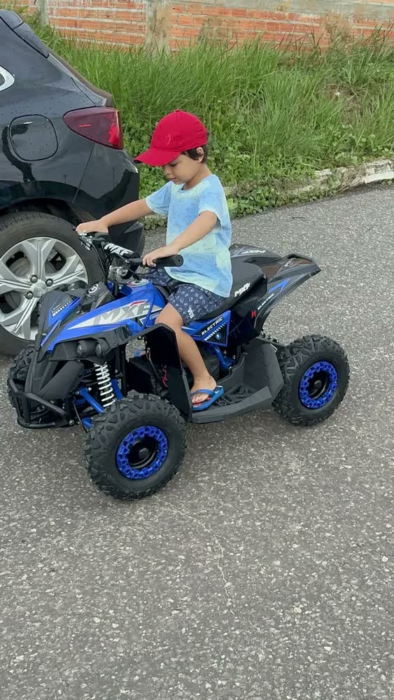 foto de Mini Quadriciclo Elétrico Mxf Thor 1000w Azul