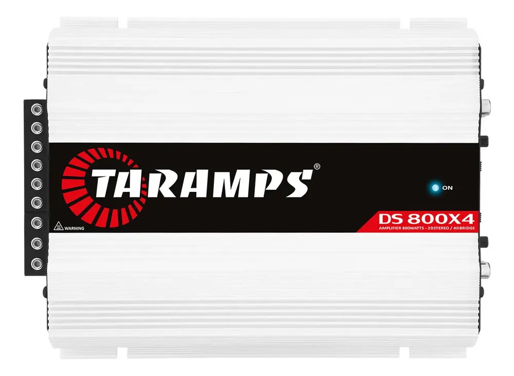 Módulo Amplificador Taramps DS 800X4 800W RMS para Som Automotivo de 4 Canais e 2 Ohms