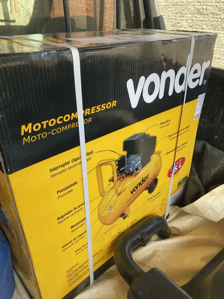 foto de Compressor De Ar 6,5 Pés 25 Litros 2 Hp Mcv25 - Vonder