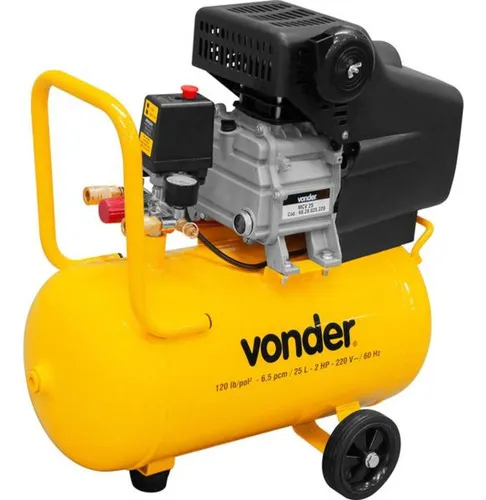 Compressor De Ar 6,5 Pés 25 Litros 2 Hp Mcv25 - Vonder