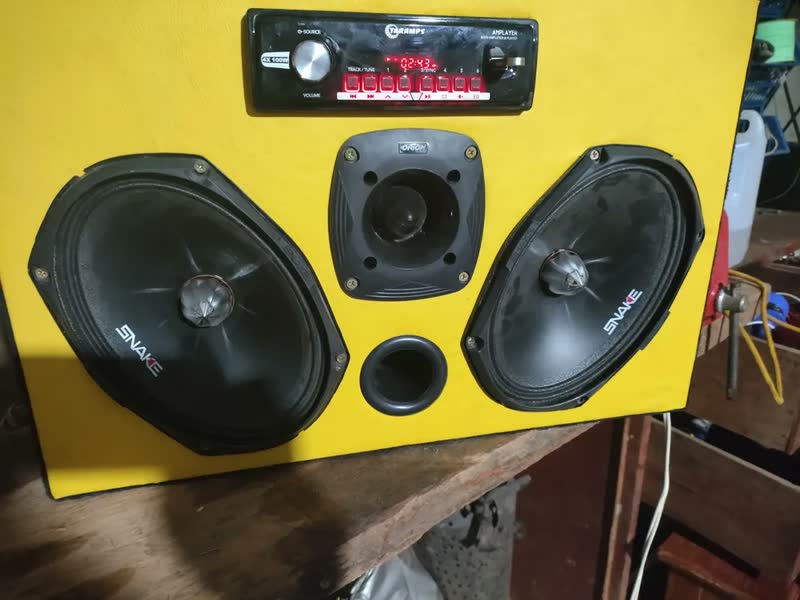 foto de Par Alto Falante Médio Grave Snake 6x9 Polegadas Esv200 Rms Cor Branco