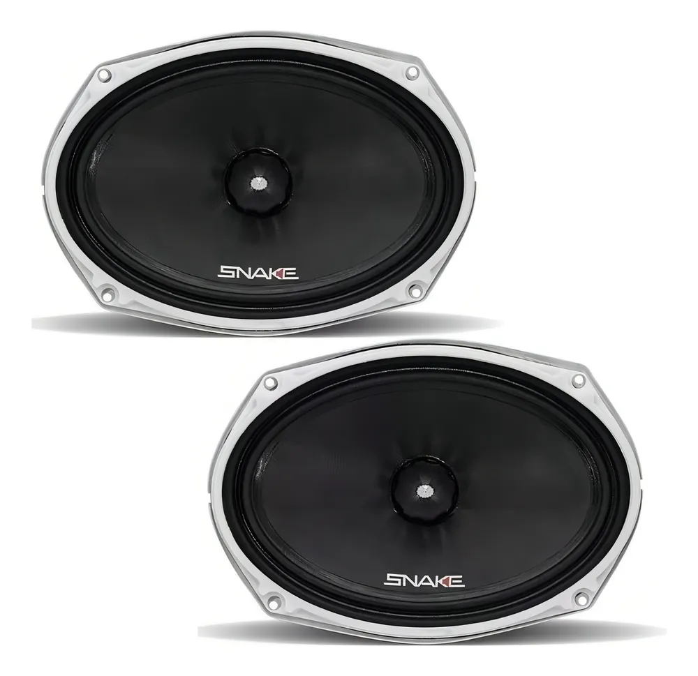 Par Alto Falante Médio Grave Snake 6x9 Polegadas Esv200 Rms Cor Branco
