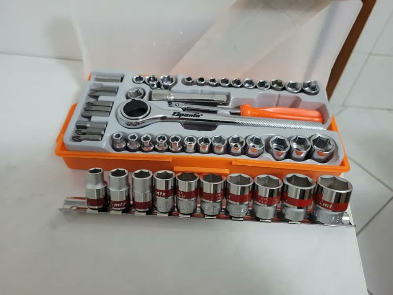 foto de Jogo Kit Chave Soquete Curto 3/8 Sextavado 8-19mm 10 Peças