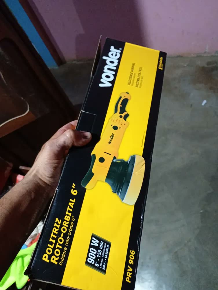 foto de Politriz Roto-orbital 6 900w Prv 906 Partida Suave Vonder cor amarelo
