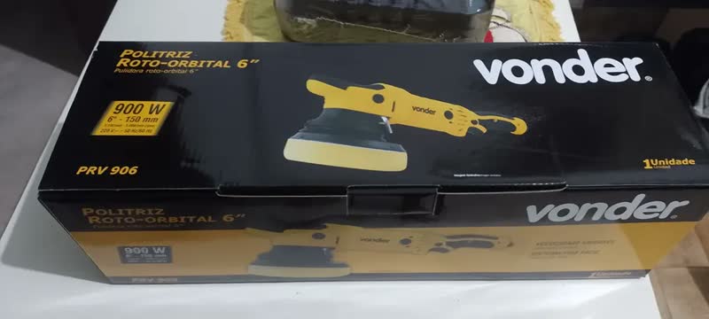 foto de Politriz Roto-orbital 6 900w Prv 906 Partida Suave Vonder cor amarelo