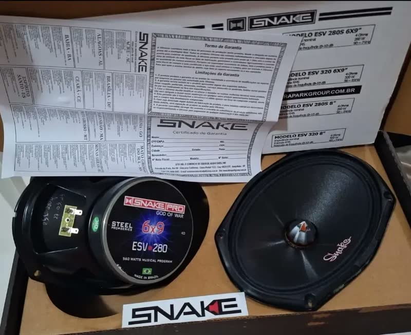 foto de Alto Falante Woofer Snake Pro 6x9 Esv 280w Rms 4 Ohms