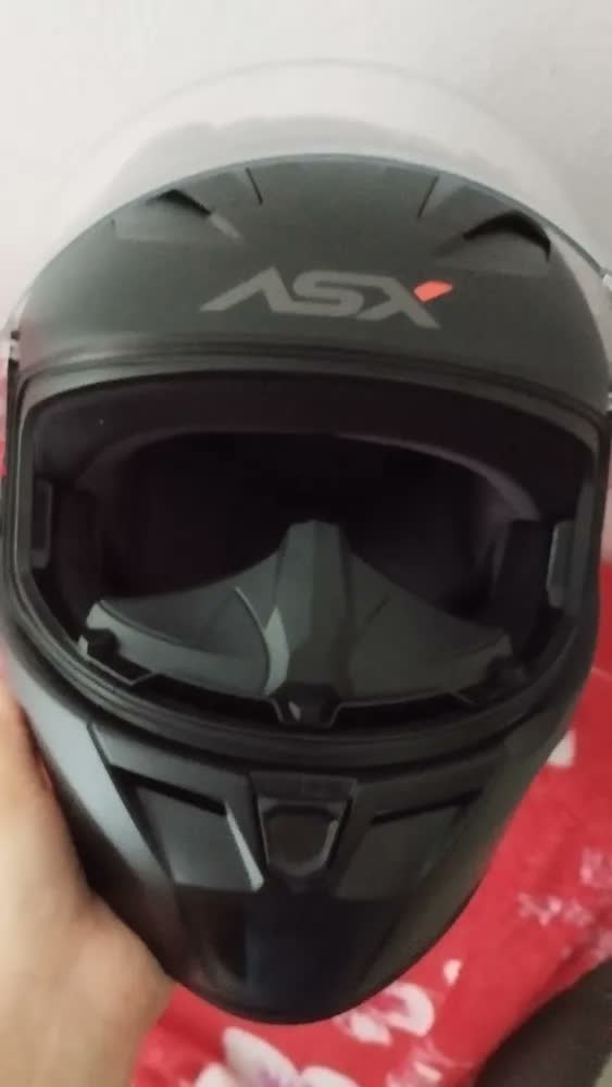 foto de Capacete moto fechado ASX City Solid Preto Fosco Tamanho 60/L