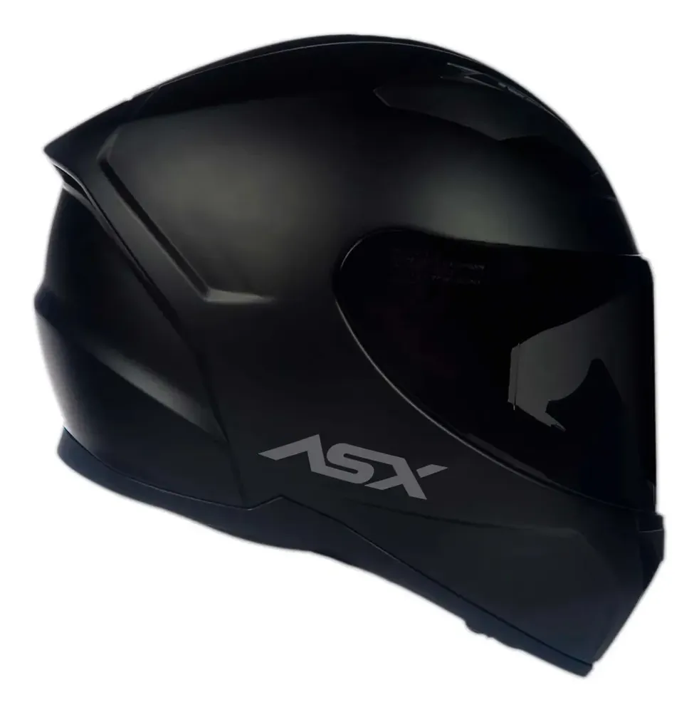 Capacete moto fechado ASX City Solid Preto Fosco Tamanho 60/L