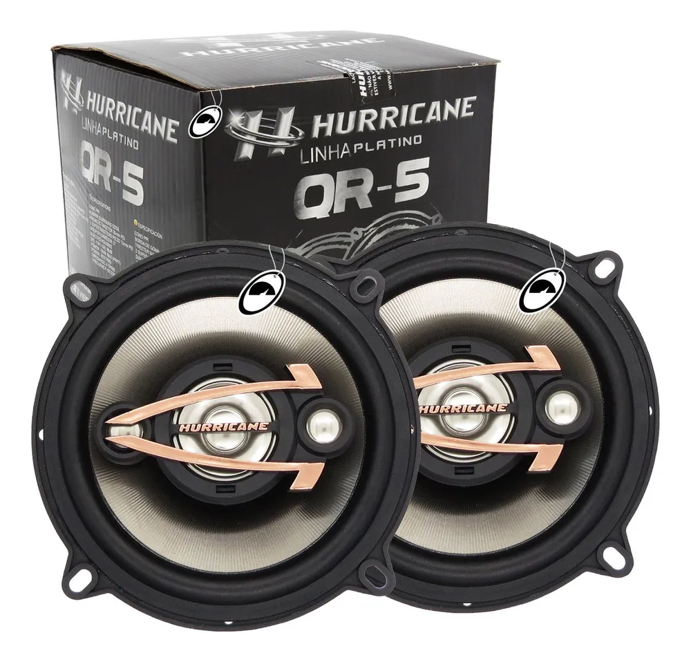 Par Alto Falante Hurricane Quadriaxia 5 Polegada Qr5 160wrms Cor Foto