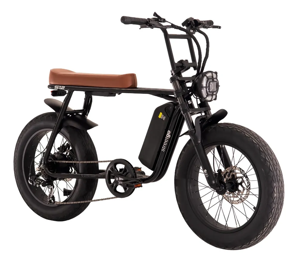 Bicicleta Elétrica Streetgo S12 750w Alumínio 48v 32km/h 15ah Freios Hidráulicos