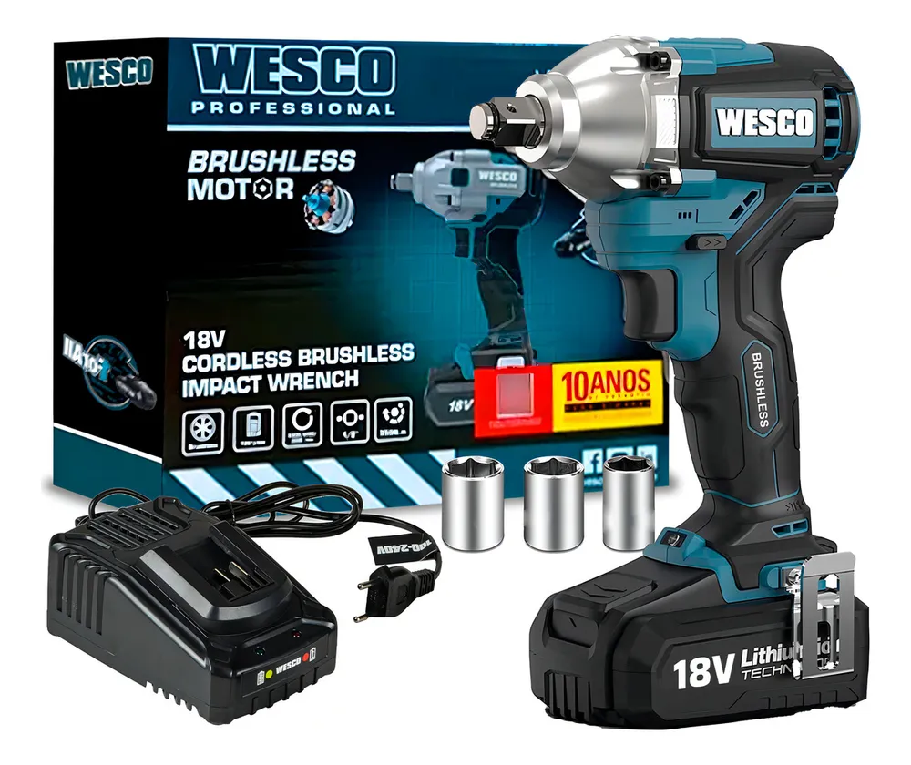 Chave De Impacto Brushless 1/2 350 Nm 18v Ws2407 Wesco