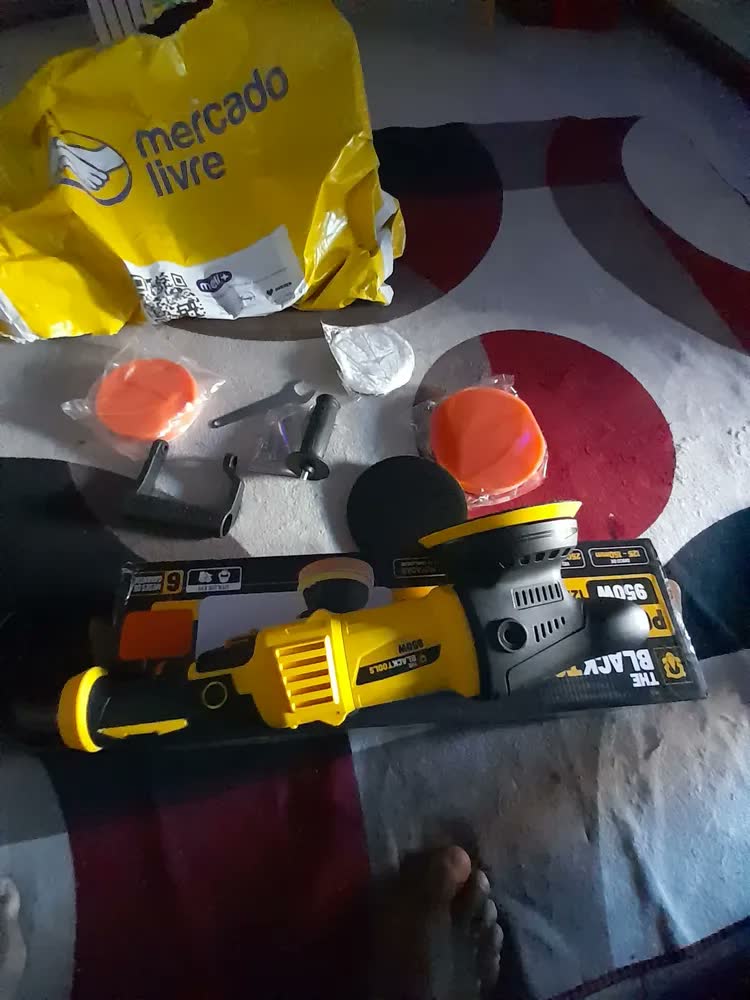 foto de Politriz Eletrica Roto Orbital 15mm 5 E 6 Pol 950w PRO950 The Black Tools