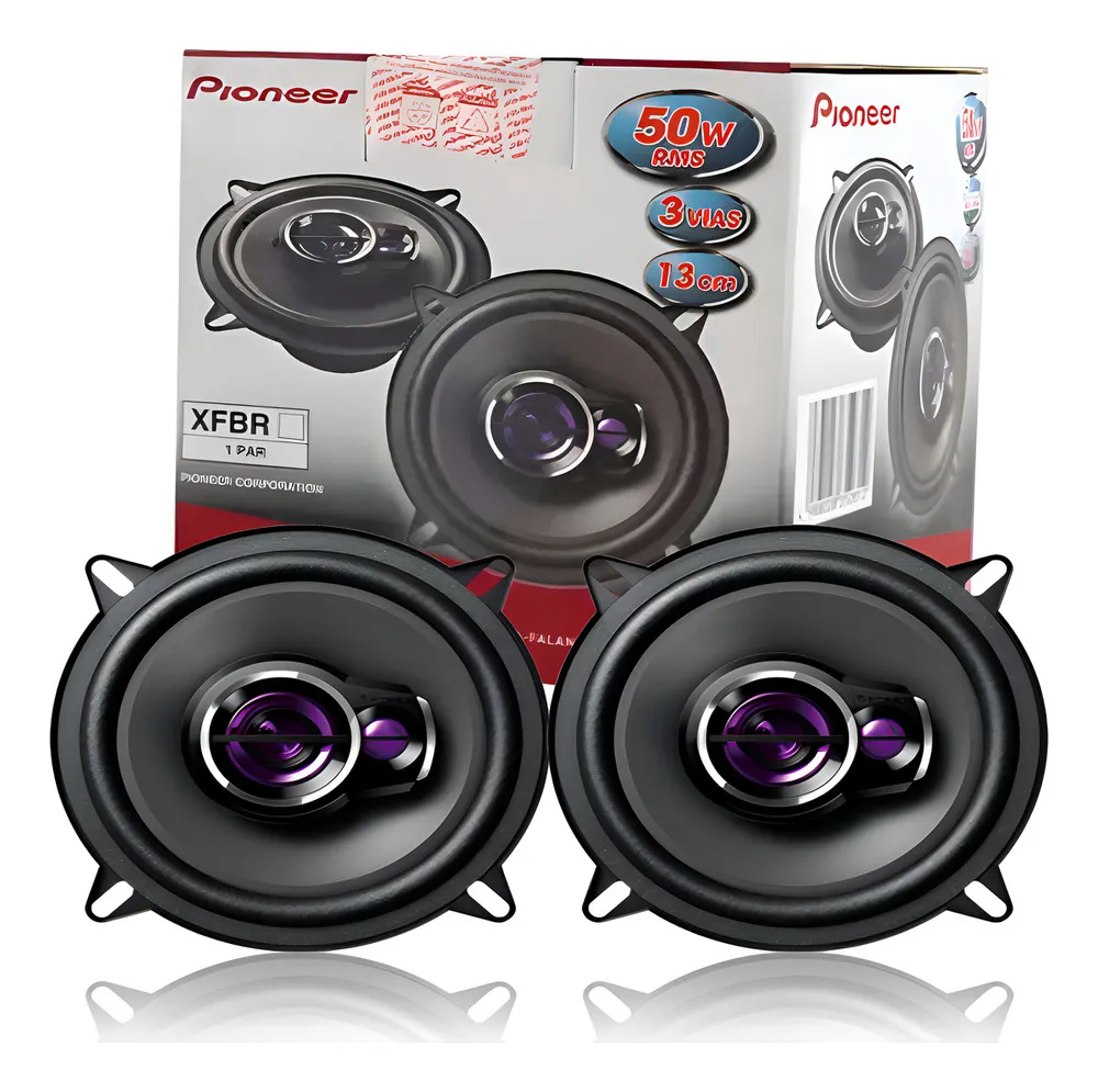 Par Alto Falante Pioneer 5 Polegadas Ts1360br Universal Cor Preto