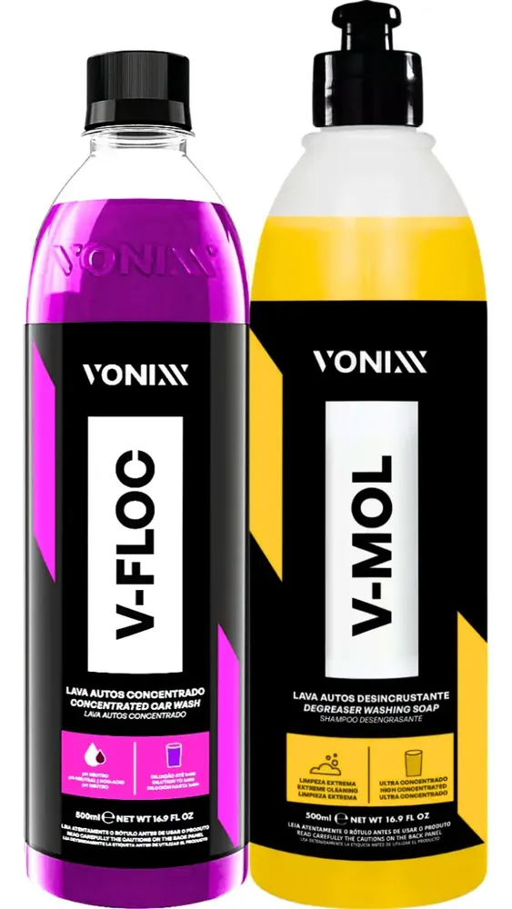 Shampoo Automotivo Neutro Concentrado Vonixx V-Floc V-Mol 500ml