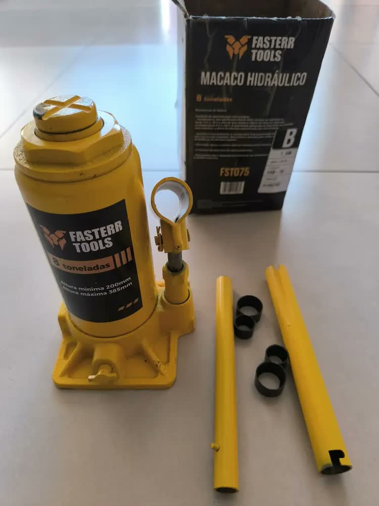 foto de Macaco Hidráulico Tipo Garrafa 8 Toneladas Fasterr Tools