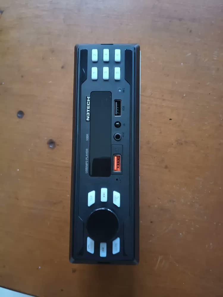 foto de Rádio Som Automotivo MP3 Player N3Tech 1 Din FM 30W Carro BT Viva Voz Controle Remoto Entrada Pen Drive Universal AutoRadio
