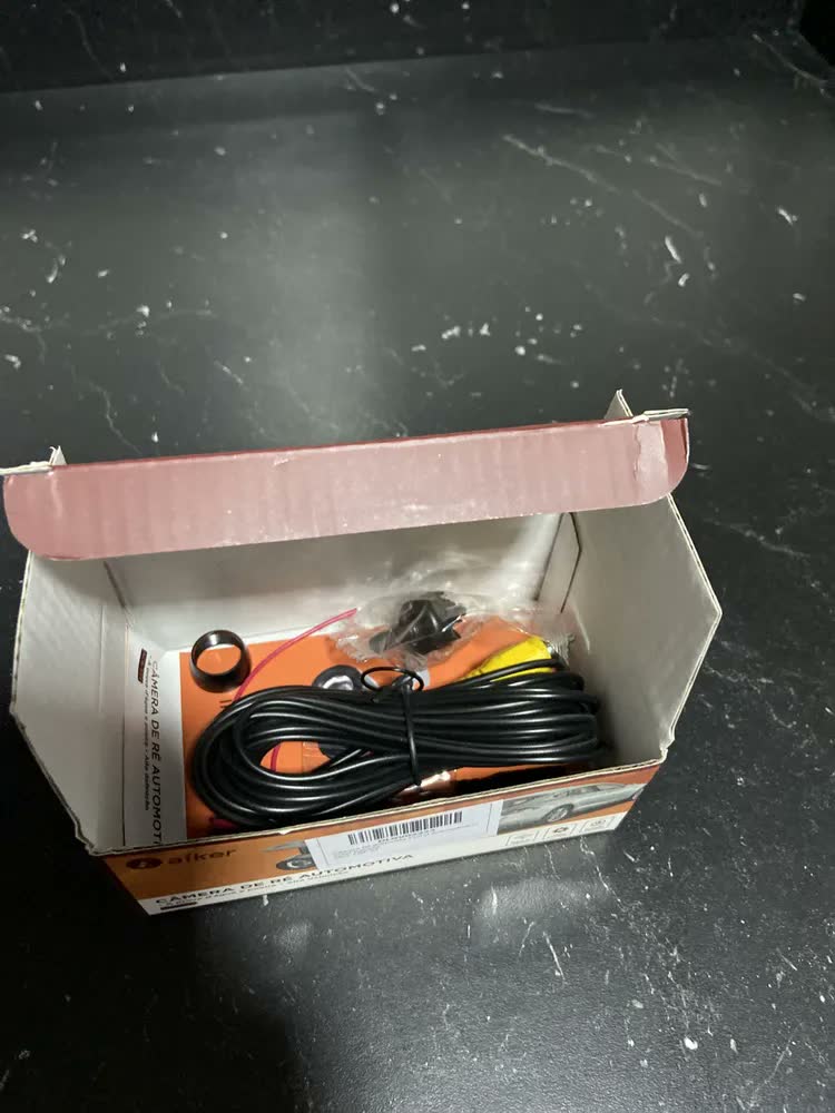 foto de Camera De Ré Hd Automotiva Traseira Frontal Veicular Borboleta 2 Em 1 À Prova D'água Estacionamento Visão Noturna Instalação Fácil 12V WMix Eletrônicos