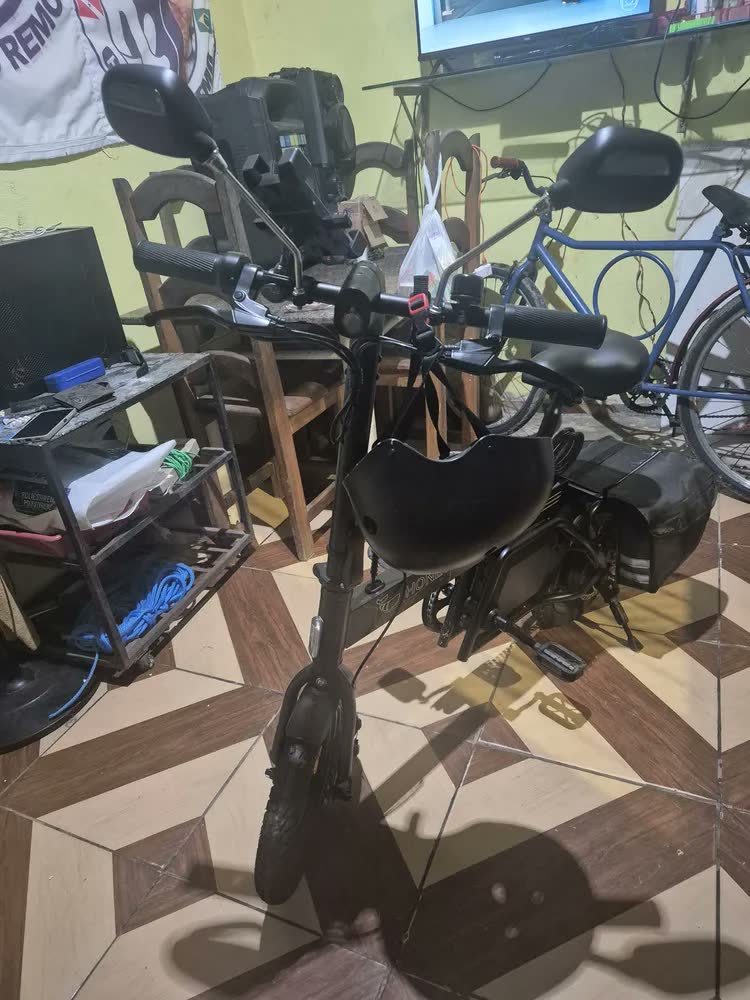 foto de Honeywhale B20 Bicicleta Elétrica, 440w-35km-25km/h-120kg, Scooter Motor-ebike-adulto-bike-autonomia-velocidade Máxima-carga-honey Whale-fat-dobravel, 14 Aro, Freios A Disco Dianteiros E Traseiros