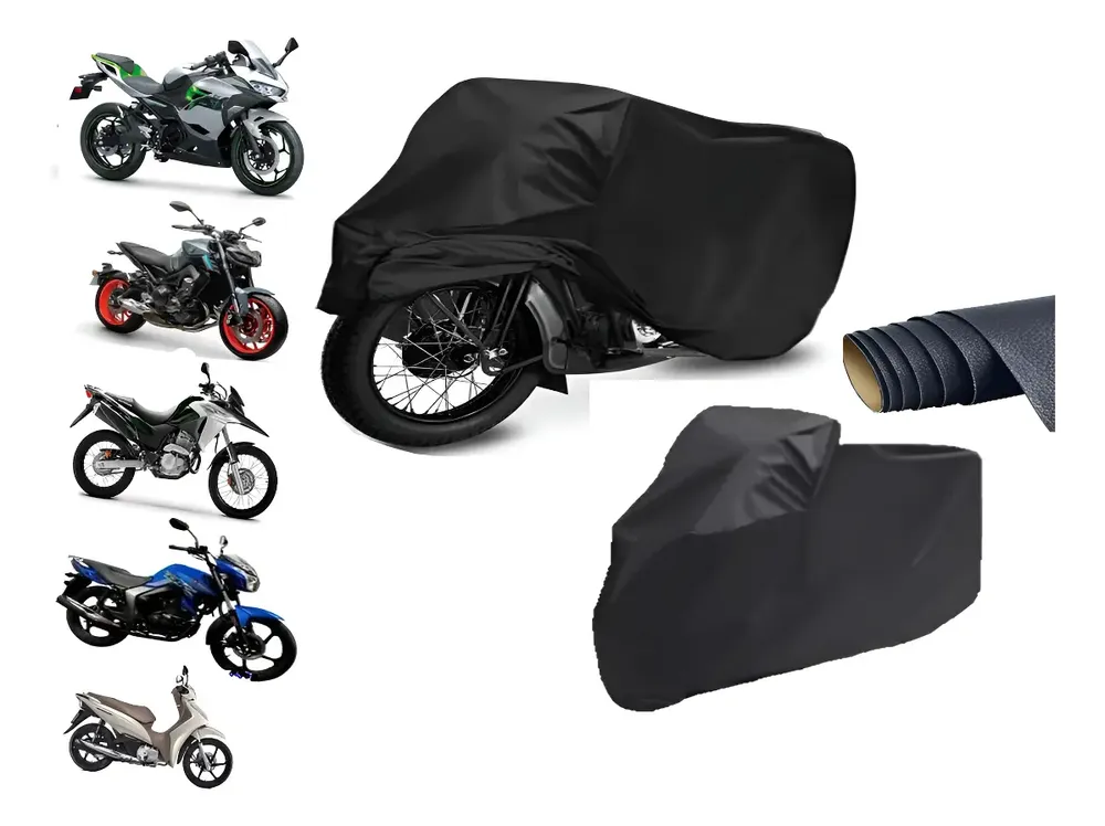 Capa Para Moto Couro Forrada Impermeável Térmica Sol Chuva