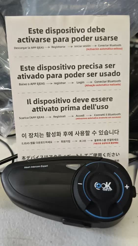 foto de Intercomunicador Bluetooth Lookearth Q8 Para Moto, Kit 2 Unidades Com Mesh, Rádio FM e IP67