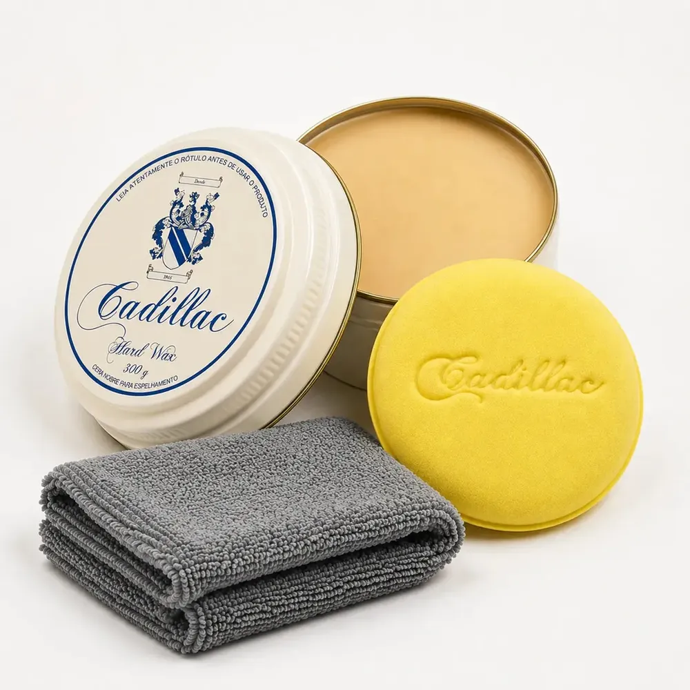 Kit Cera Hard Wax Cadillac 300g + Flanela Pano Microfibra