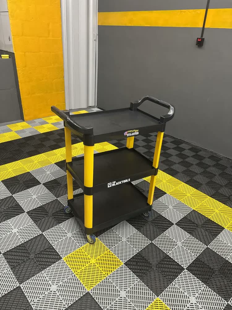 foto de Carrinho Detailers Mecânico Aberto Com 3 Prateleiras Bcf300 The Black Tools