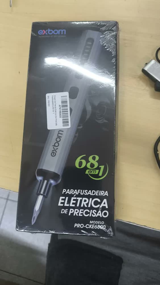 foto de Chave Elétrica De Precisão Parafusadeira 68 Em 1 Carregável Cinza-escuro Exbom