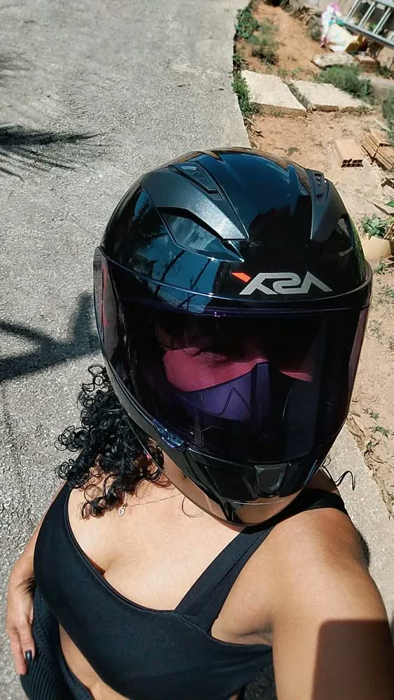 foto de Capacete Asx City Solid Preto Brilhante + Viseira Fumê Tamanho Do Capacete 58