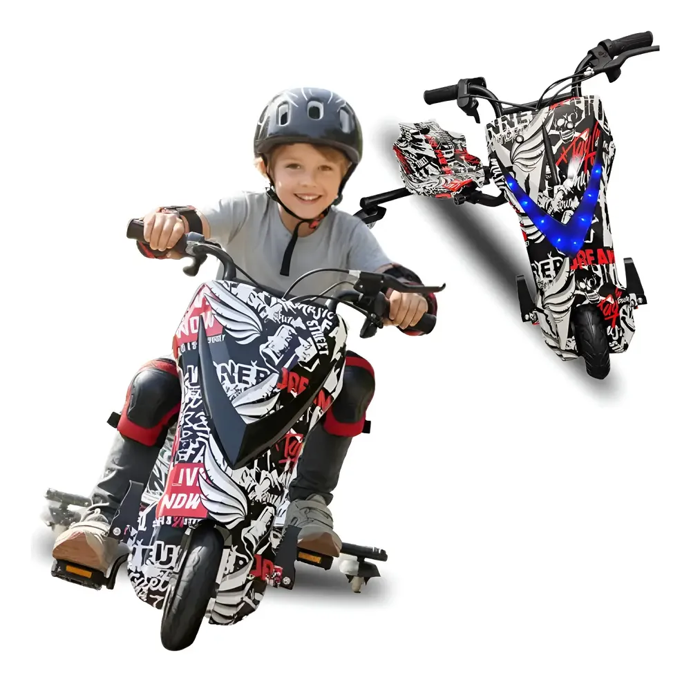 Triciclo Elétrico Drift Com Led 3 Velocidades 250w Bluetooth