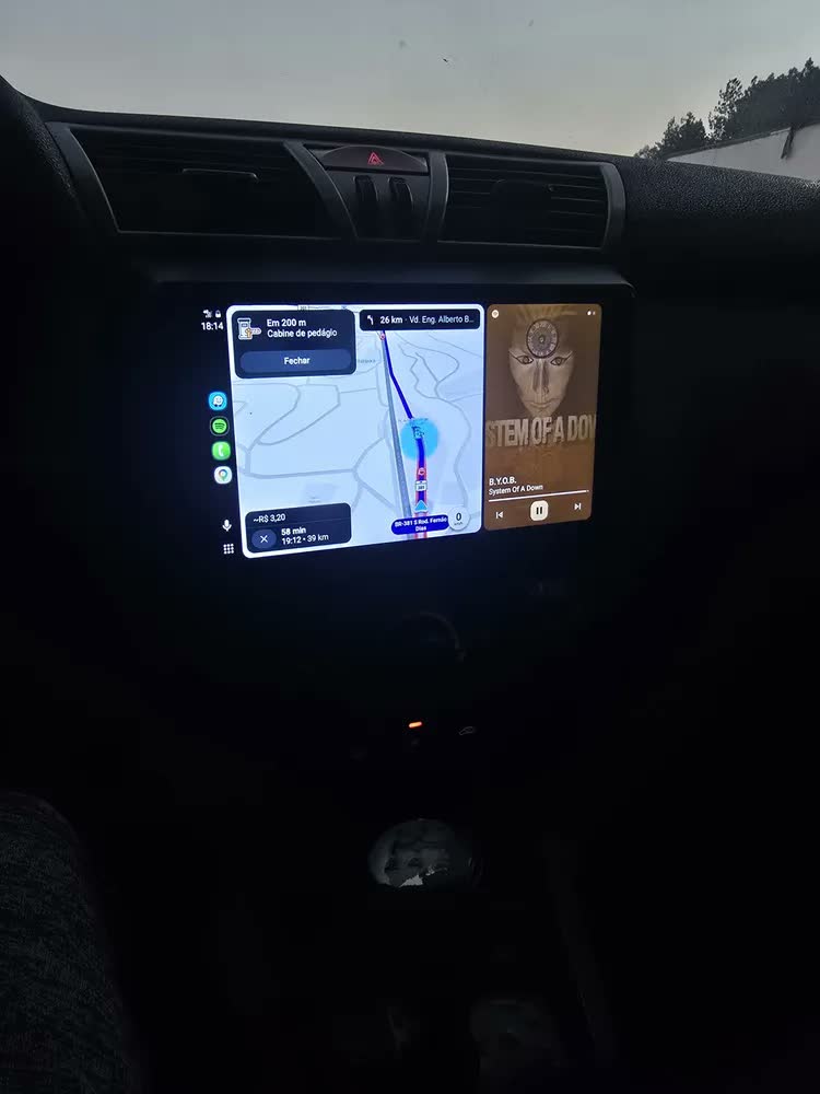 foto de Central Multimídia Android 13 com Carplay e Auto para Carro