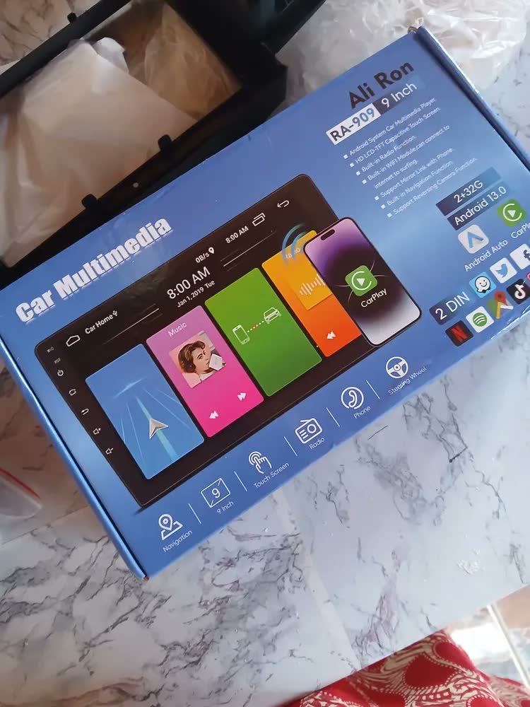 foto de Central Multimídia Android 13 com Carplay e Auto para Carro