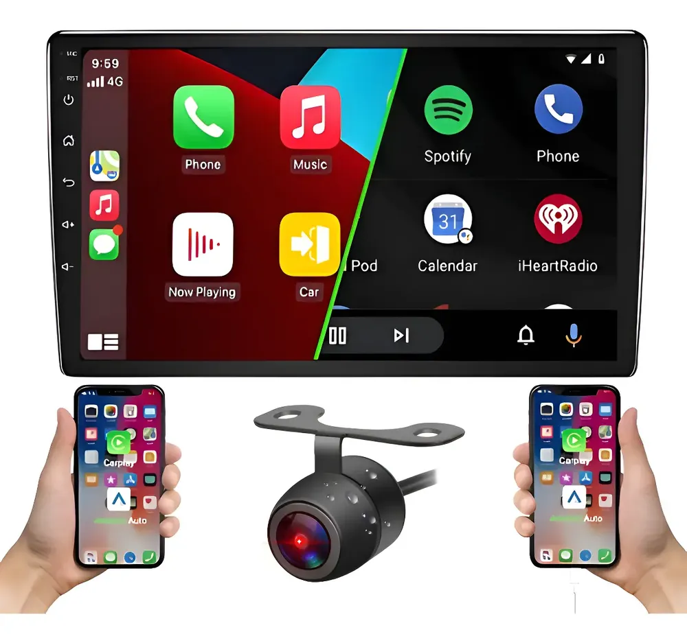 Central Multimídia Android 13 com Carplay e Auto para Carro