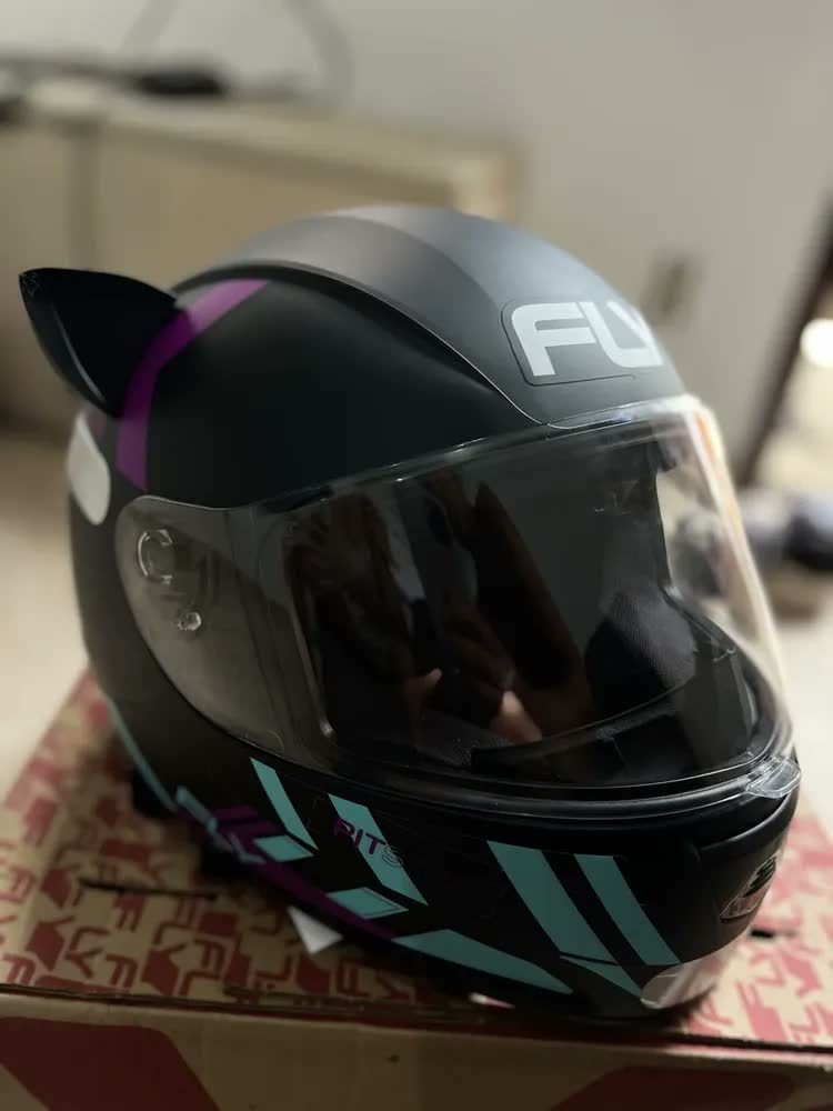 foto de Capacete Moto Fechado Fly F9 Hg Pitstop Fosco Unissex