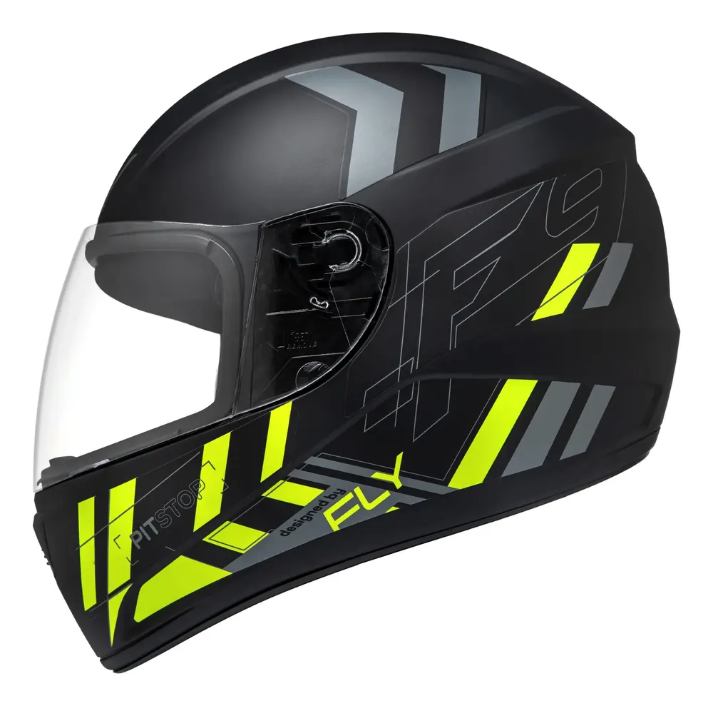 Capacete Moto Fechado Fly F9 Hg Pitstop Fosco Unissex