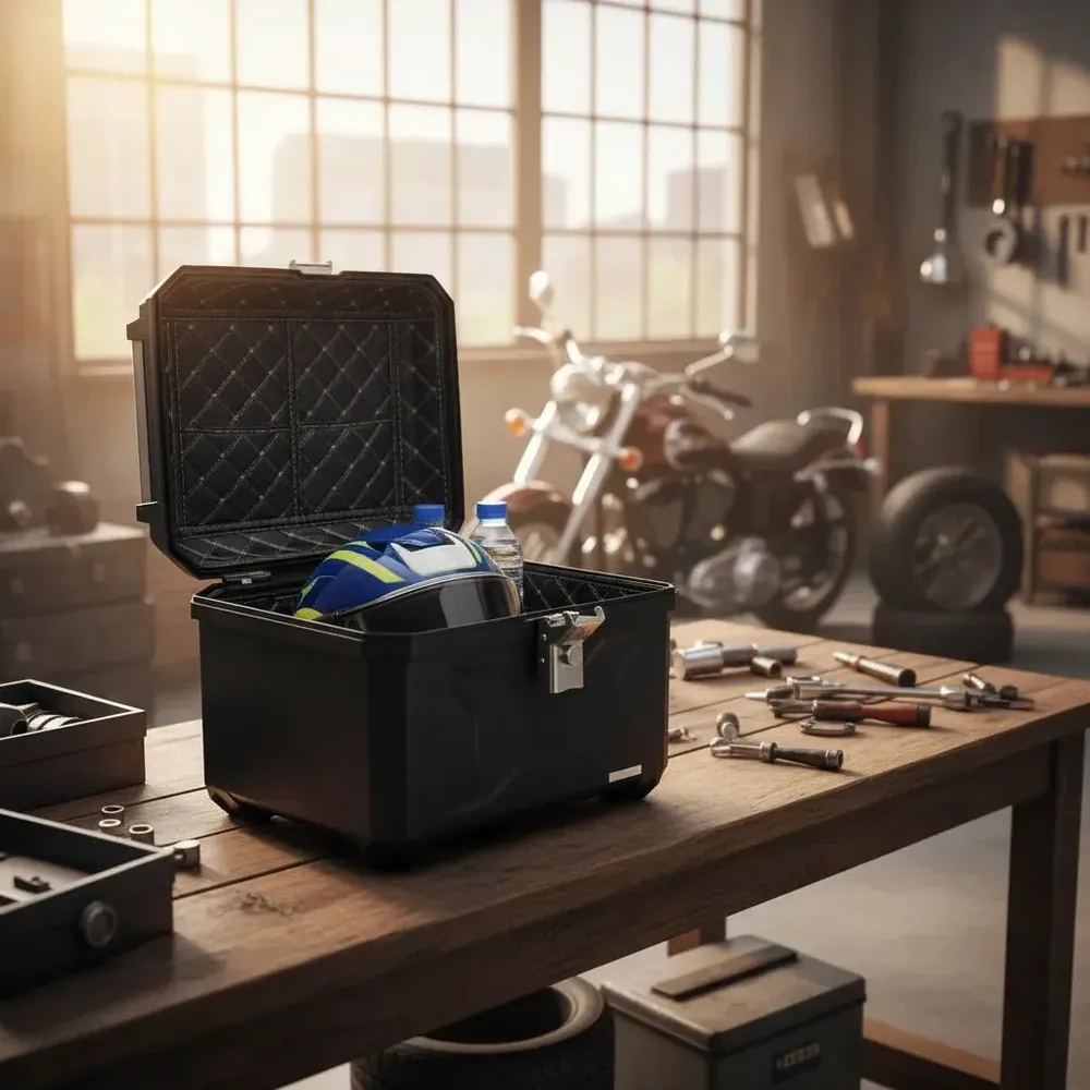 Bau Traseiro Plástico Abs 45l Com Encosto Universal