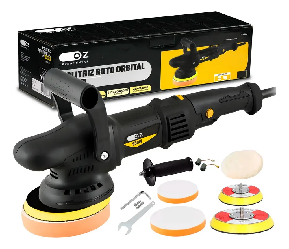 Politriz Eletrica Roto Orbital 15mm 5 E 6 Pol 950w Po950 Oz