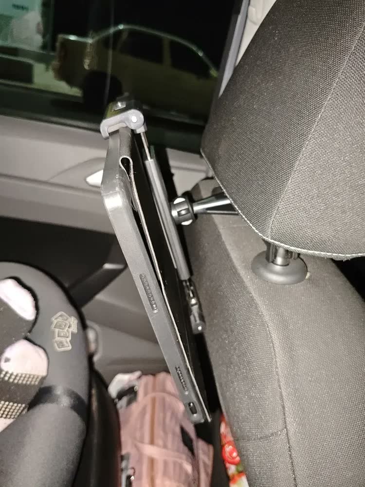 foto de Suporte Veicular Para Encosto Do Banco Traseiro Cabeça 360 Graus Carro Para Tablet iPad Celular Viagens Longas Criança Assistir Compatível iPhone Samsung Xiaomi Poco Motorola Cor Preto Ice Coorel