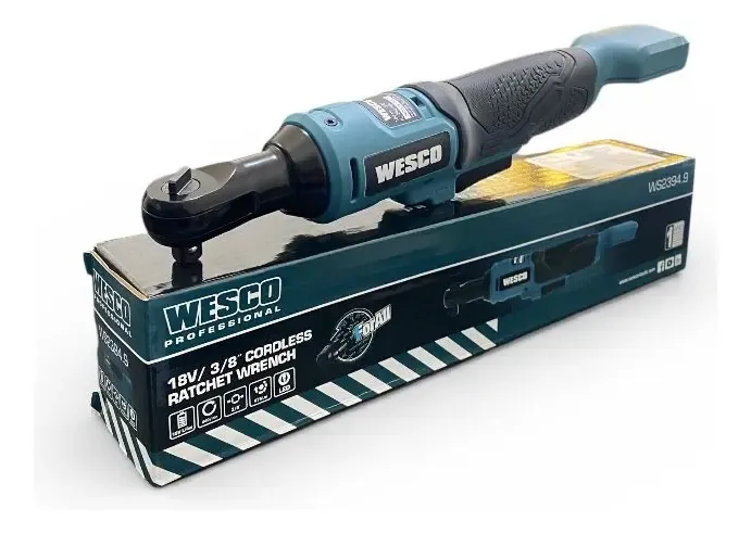 Chave Catraca 3/8 Sem Bateria Wesco Azul-petróleo