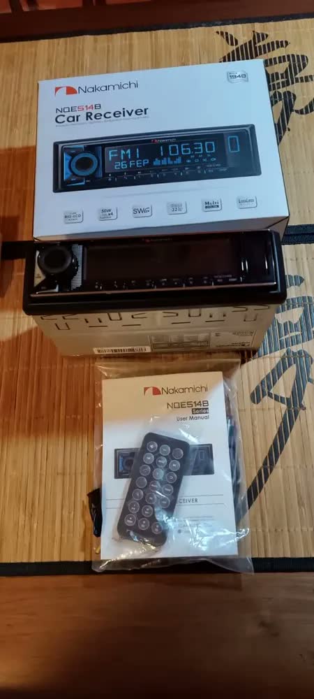 foto de Rádio Automotivo Nakamichi Nqe514b Mp3 Bluetooth Usb Infra Vermelho Som Carro