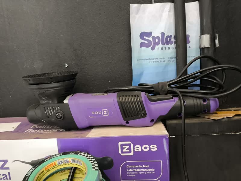 foto de Politriz Roto Orbital Zacs 5 Pol De 900w De 110v Ou Cor Púrpura