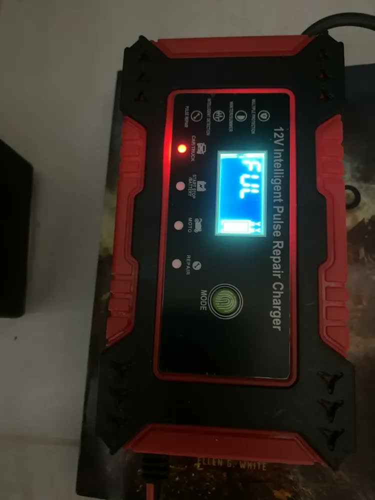 foto de Carregador Inteligente Bateria 12v 6a Portátil Rápido Automotiva Carro Moto Empilhadeira Caminhão Jet Sky Pholex