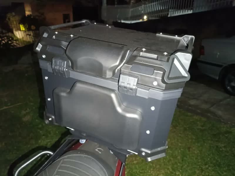 foto de Baú Moto 45l Traseiro Big Trail Top Case Com Encosto