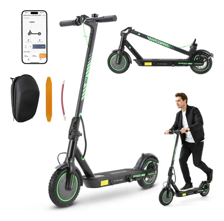 GM5 P1 Max Patinete Elétrico Adulto, 400W Scooter Elétrica, Autonomia 28km, Bateria 10.4Ah, Velocidade Máx 25km/h, Pneu 10 Inch, App Bluetooth, Freio a Disco, Carga 120kg, Bolsa De Brinde