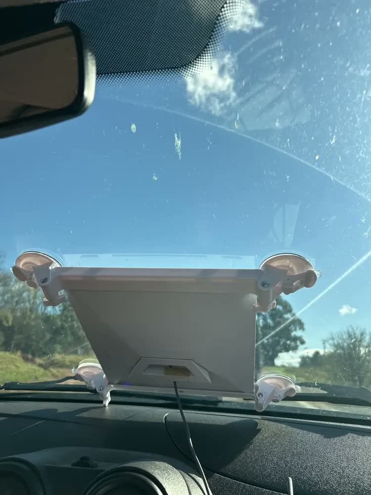 foto de Suporte Veicular Reforçado Para Starlink Mini Com 4 Ventosas Case Carro Compativel Painel Para-brisa Vidros Carro Teto Solar Sagatini