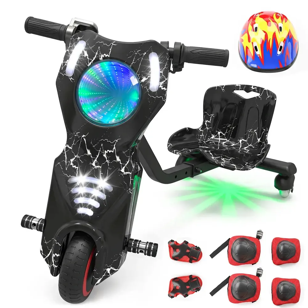 Triciclo Elétrico Drift Rmira de 250W com LED, Bluetooth e Kit Proteção