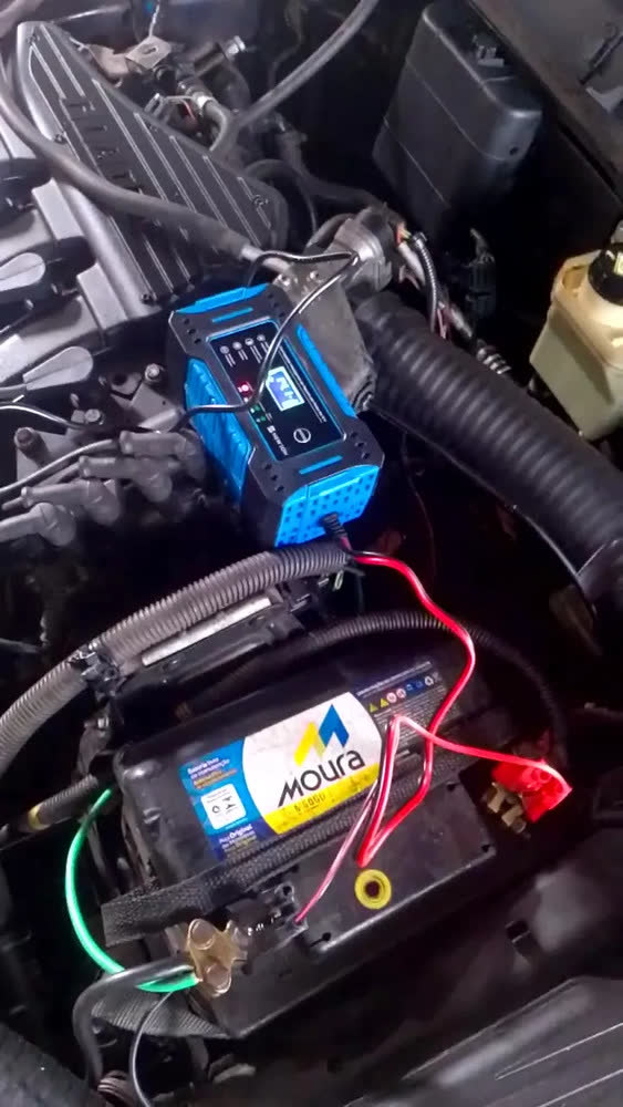 foto de Carregador Inteligente De Bateria Good Vision 12v 6a Automotivo Digital Lcd Para Carro Caminhão Moto Carga Rápida Portátil Para Auxiliar Partida Lenta Emergência - Bivolt
